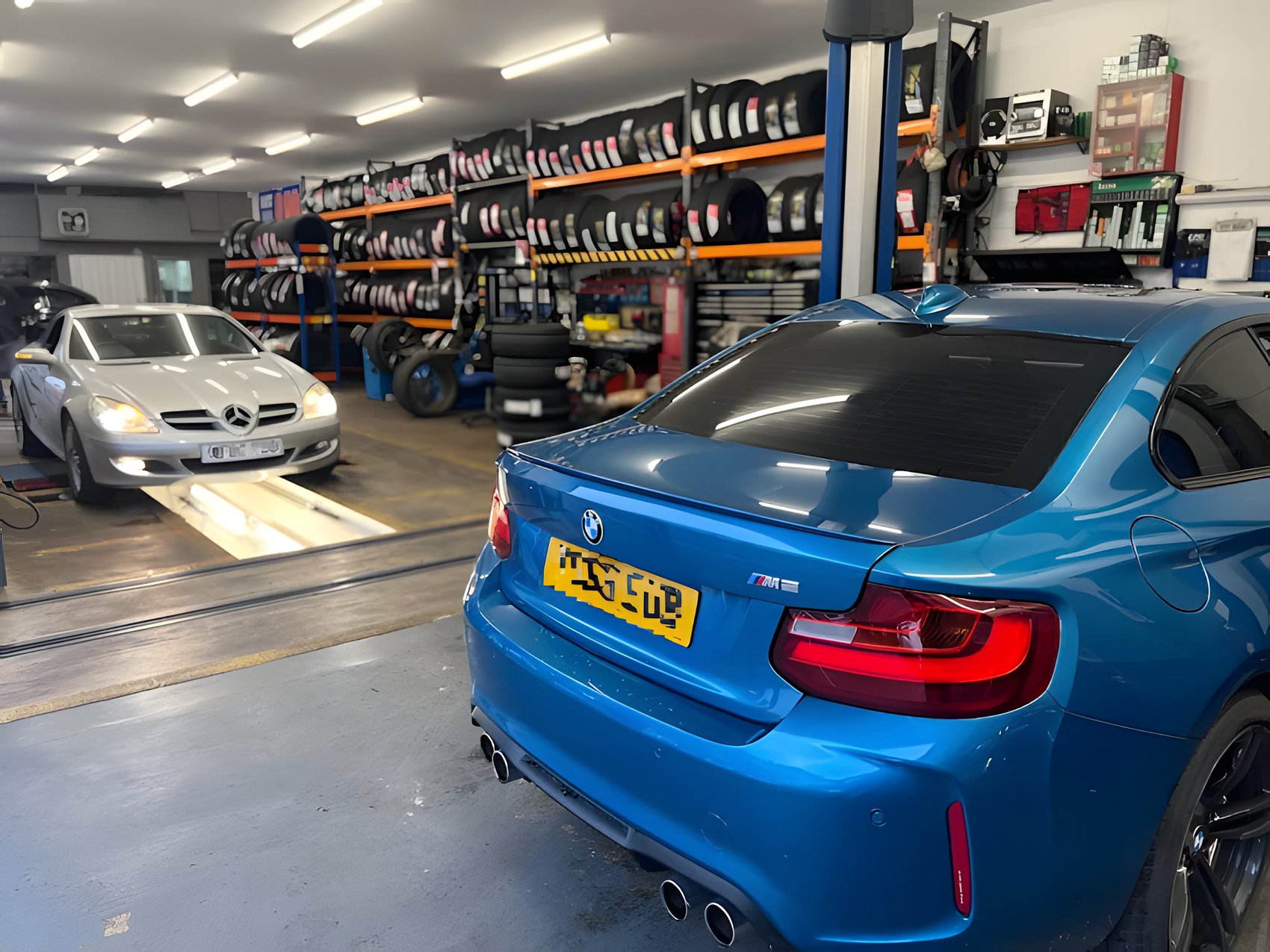 BMW in for servicing
