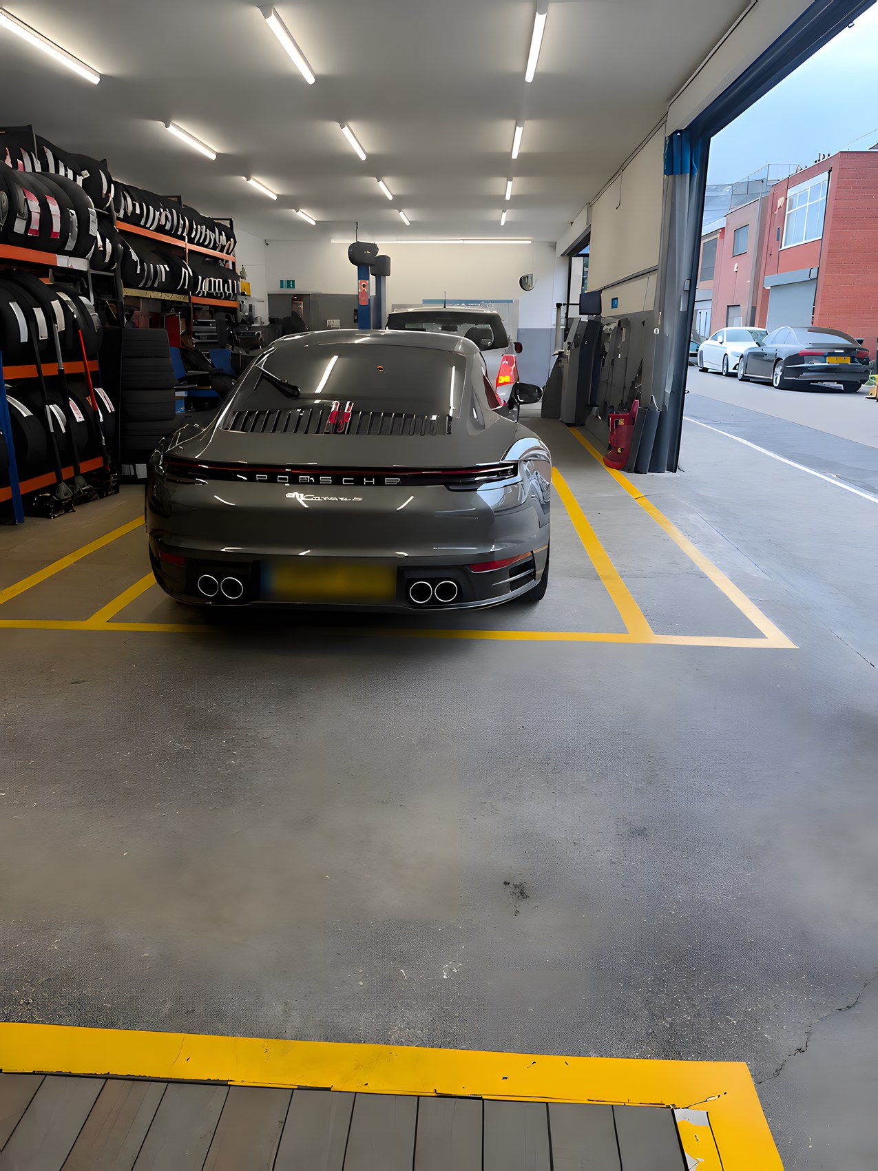 Porsche 911 in for diagnostics and service